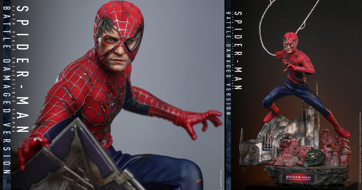Hot Toys 蜘蛛侠 Spider-Man 1:6 战损版 珍藏人偶