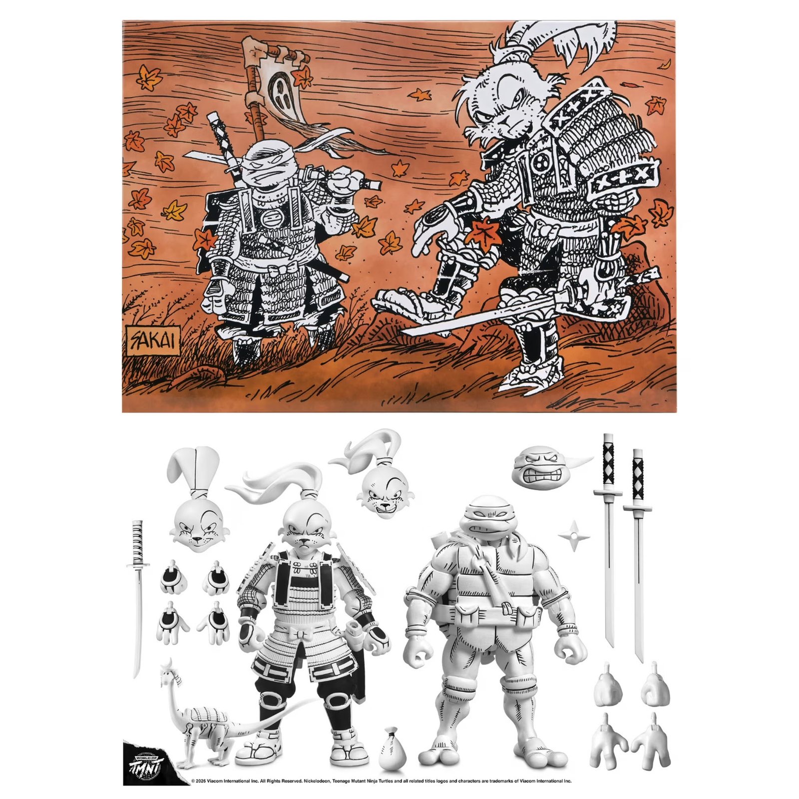 NECA Usagi Yojimbo 与忍者龟莱昂纳多 秋季限定套装